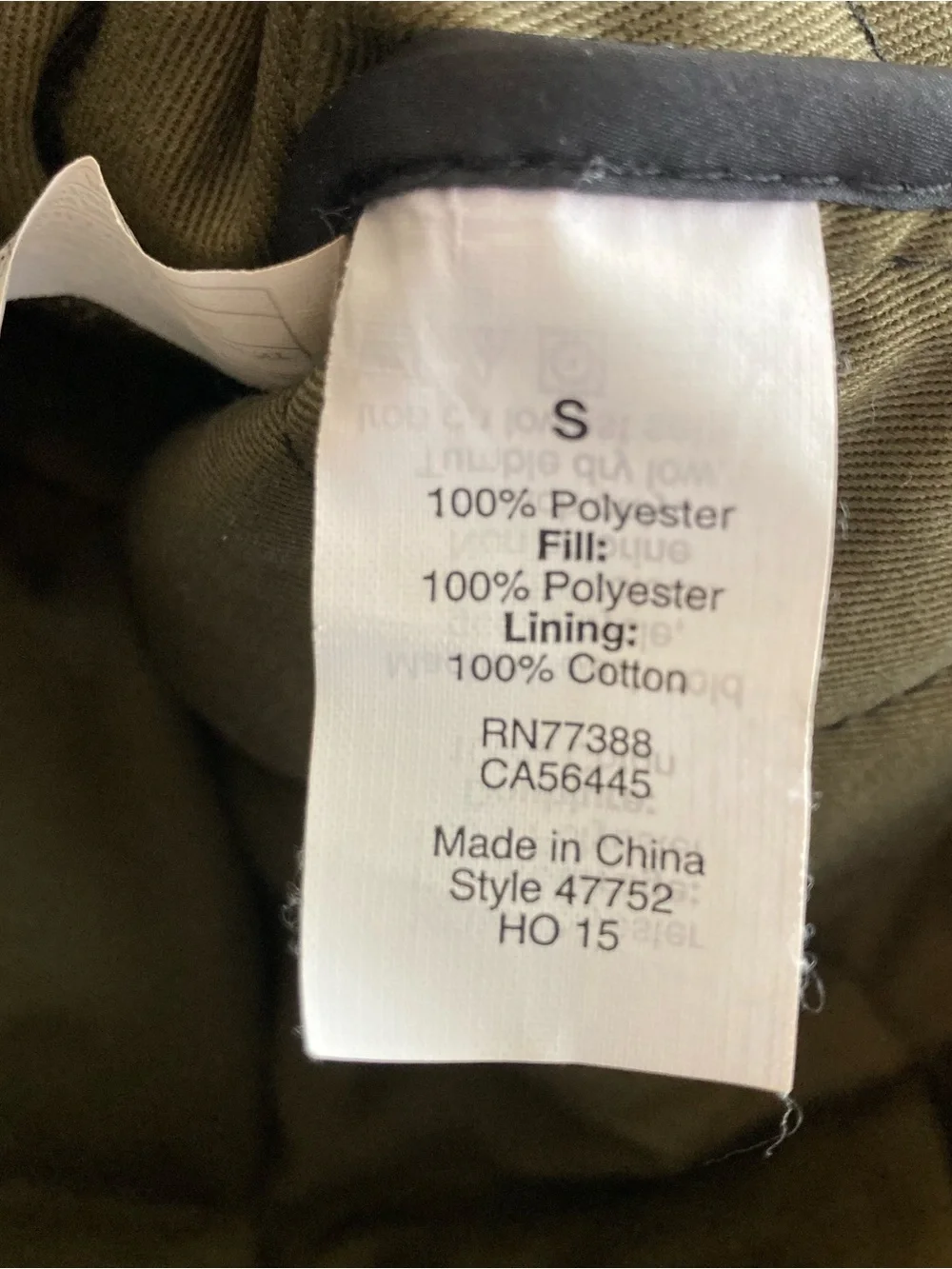 J Crew Mercantile Walker Mens Vest Quilted Black with Olive Green Lining
